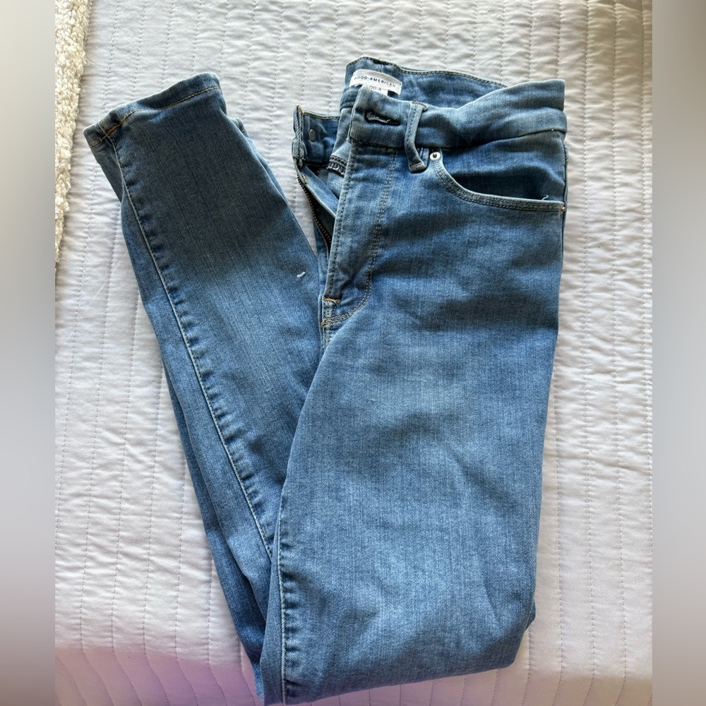 Good American High Rise Blue Jeans